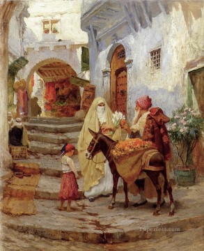 El vendedor de naranjas árabe Frederick Arthur Bridgman Pinturas al óleo